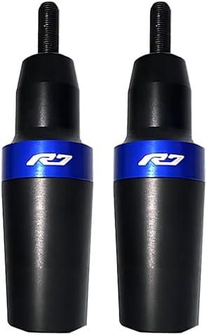 Blue Frame Sliders Fit for Yamaha R7 YZF-R7 (2021-2025) - High-Grade Stainless Steel Crash Protection Pad, No-Cut Motorcycle Accessories