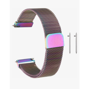 HARFINGTON Stainless Steel Mesh Watch Band Quick Release Metal Replacement Adjustable Watch Strap with Magnetic Buckle for Men Women