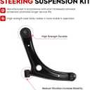 Front Lower Control Arm Suspension Kit Fit for 2007-2017 Jeep Compass Patriot 2009-2012 Dodge Caliber with Ball Joint Tie Rods K620065 K620066-8 pcs
