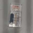 BTArtbox French Tip Press On Nails - Date Night, Lamp-Curable 3D Red Lips Short Almond Press On Nails with Glue and Adhesive Tabs for Women in 16 Sizes - 32 Nails All-in-One Kit