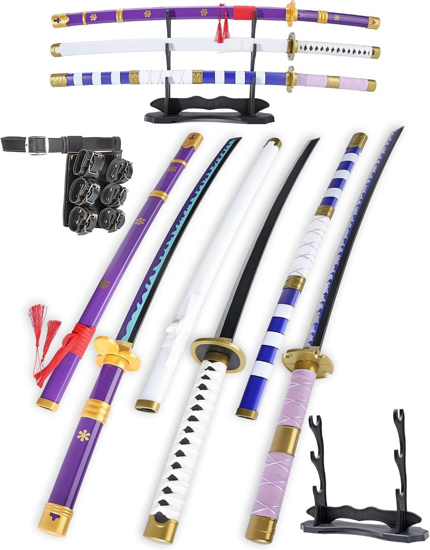 Cold Blade Katana Sword - 41 inches Katana Replica with Holster Belt and Display Stand - Sword with Authentic Design