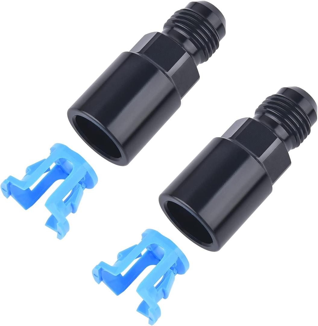 EVIL ENERGY 6AN Male to 3/8" SAE Quick-Disconnect Female Push-On EFI Fuel Rail Fitting 2PCS