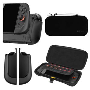 IFYOO NexGrip Ergonomic Grip & Carring Case Set for Nintendo Switch 2 Joycons, Grip Case Compatible with Joy Con 2 Controller, Compatible with Switch 2 Joycon, Switch 2 Accessories - Black