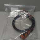 Giraffe Tools Garden Leader Hose 5/8 inch x 2.5ft, Short Water Hose Heavy Duty, Flexible, Lightweight Hybrid Hose with Bend Protection, Male to Female Fittings (2.5' (feet) Male to Female, 5/8 Inch Black)