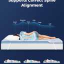 PERLECARE 3-Inch Queen Memory Foam Mattress Topper - Medium-Firm Bed Pad for Back Support & Pressure Relief, Washable Topper with Sheet Clips, CertiPUR-US & Oeko-TEX Certified