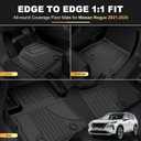 AOMSAZTO Floor Mats Full Set for Nissan Rogue 2021-2026 Accessories (Not for Sport), All Weather Floor Mats Cargo Liner Backrest Mat for Car Floor, Custom Fit Heavy Duty Trunk Liner Black