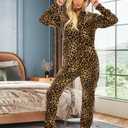 Alexander Del Rossa Adult Onesie Pajamas for Women, Hooded Fleece Adult Onesies for Women (A0322W10SM), Size S