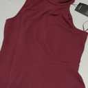 WOOSEA Women Sleeveless High Neck Sexy Split Evening Cocktail Party Maxi Long Formal Dress (Burgundy)