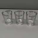 2 OZ 4 Features Shot Glasses Measuring cup Liquid Heavy Glass Wine Glass Espresso Shot -Incremental Measurement Heavy 60ML (3, Black)