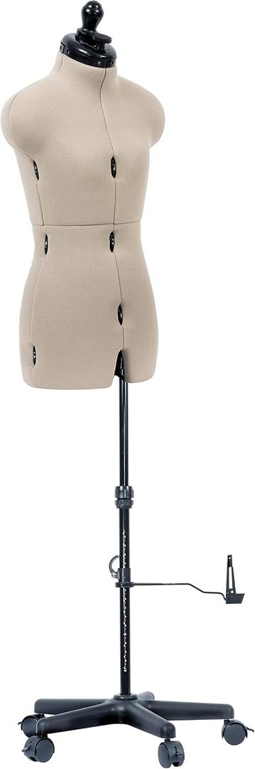 Dritz My Double Designer Adjustable Dress Form - Petite Size US 0-6 - Female Clothing Mannequin for Sewing, Fitting, and Draping - Pinnable Sewing Mannequin with 13 Dials for Fitting + 360 Hem Guide