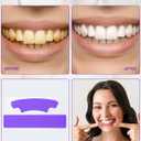 Teeth Whitening Strips 4 Treatments, Enamel Safe for Sensitive Tooth, Whitens Teeth, Purple Whitening Strips, Removes Yellow Stains & Bad Breath - Effective Color Correction for a Brighter Smile