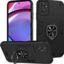 Case Compatible with Motorola Moto g Power 5g 2023, Shockproof Phone Case with Stand, Heavy Duty Personalised Case Cover Support Magnetic Car Holder, Black