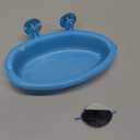 Wontee Bird Bath Box with Mirror Portable Parrot Hanging Bathroom Bathing Tub for Small Birds Cleaning Supplies