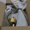 2-Light Bathroom Vanity Light, Mid-Century Modern Starburst Gold Wall Sconce, Bedside Electroplate Brass Wall Light Fixture, Wall Lamp for Powder Room Bedroom Bathroom Hallway Entryway, Set of Two