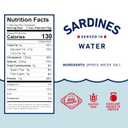 Beach Cliff Sardines in Water, 3.75 oz Can (Pack of 12) - Wild Caught Sardines - 12g Protein per Serving - Gluten Free, Keto Friendly (EXP 04/30/29)