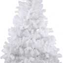 CCINEE 6ft White Artificial Christmas Tree, 700 Branch Tips Hinged Spruce with Metal Stands, Easy Assembly, for Xmas Holidy Home Party Decoration