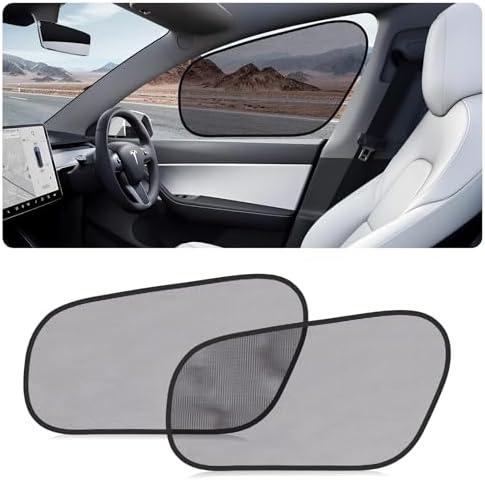 ZATOOTO Car Window Shades for Tesla Model Y Front Window, Transparent Cling Car Window Sun Blocker with Clearest Visibility, UV and Sun Glare Protection