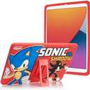 Sonic Kids Case for iPad - 9th Generation iPad, iPad 8th Generation, iPad 7th Generation Case - 10.2 Case 2019/2020/2021 - Tablet Cover with Stand, Shockproof Silicone Protector