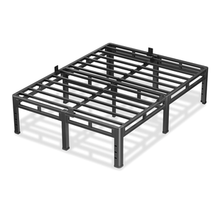 King Size Metal Platform Bed Frame, Heavy Duty Base
