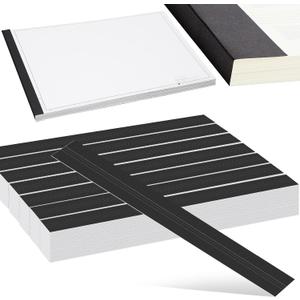 Estunet 1000 Pcs Black Blueprint Binding Strips Blank Binding Strips for Blueprint Construction Paper Poster Plans Drawings Arts (3" X 24")
