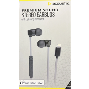 Acoustix Premium Sound Stereo Earbuds With Lightning Connector