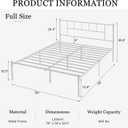 VECELO Full Metal Platform Bed Frame with Headboard, Heavy Duty Steel Slat Support, Under Bed Storage,No Box Spring Needed, Easy Assembly