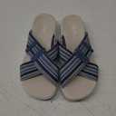 Clarks womens Arla WaveSlide Sandal (6, Blue Combi)