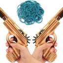 2 Pcs Wooden Rubber Band Gun Quality Wood & Handmade Kids Outdoor Toy 9 Inches Length