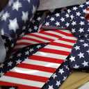 6Pcs Patriotic PVC Velvet Bows 9.8x13.8 inch, Red White Blue Plastic Velvet Bows with 3D Shape for 4th of July Decor, Wreath, Mailbox, Party Favors, Memorial Day