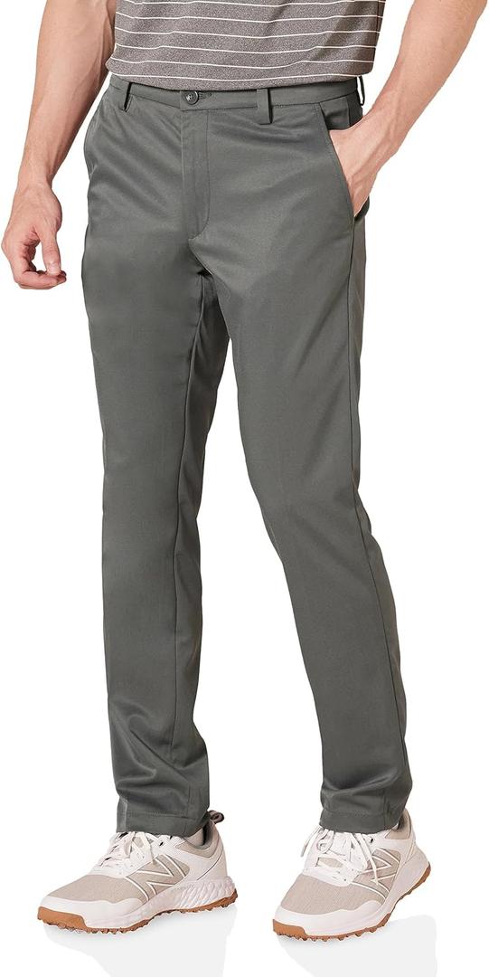 Amazon Essentials Men's Slim-Fit Stretch Golf Pant (28W x 28L, Grey)