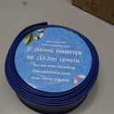 YASHINE PVC HOSE 2"*50ft, Pool Backwash Hose, Heavy Duty Reinforced Blue PVC Lay Flat Water, For Swimming Drain Pools and Clean Filters, with 2 Clamp
