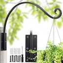 Lifyzoon Heavy Duty Plant Hanger Bracket (22"/Black) Outdoor Hand-Forged Hanging Plant Bracket Durable and Stable Bird Feeder Hanger
