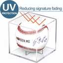 Baseball Display Case, UV Protected Baseball Case, Acrylic Baseball Holder, Memorabilia Display Case for Single Ball, Memorabilia Showcase Autograph Ball Protector - for Official Size Ball  (Clear-4 Pack)