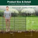 10 Panels No Dig Dog Fence Outdoor for Yard, 48 in(H) X 23.6 ft(L) Decorative Tall Garden Fence Animal Barrier, Rustproof Metal Wire Garden Edging and Borders, Temporary Fencing Stakes