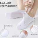 Black No Show Socks Womens 4 pairs Cotton Low Cut Tube Socks Anti Slip Casual Sports Shoes Short Size 6-9 9-12