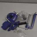 2-in-1 Dual-Purpose Combined Bench Vise or Table Vise, With end-point locking device, Portable Universal Rotate 360 Work Clamp-On Vise, 2.5" Blue