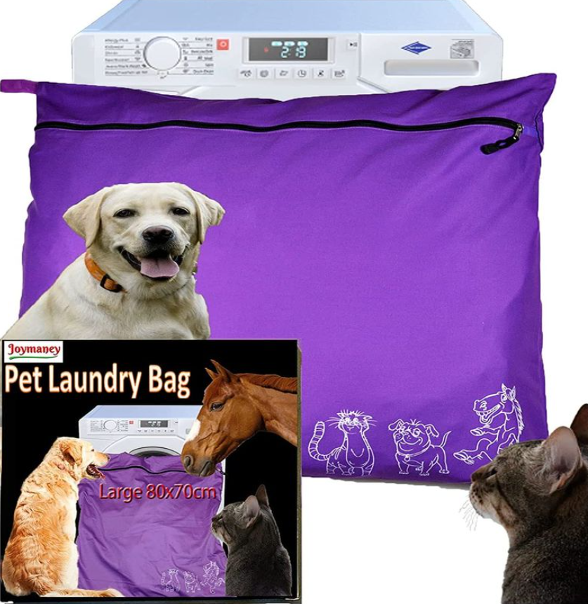 Pet Laundry Bag | Stops Pet Hair Blocking the Washing Machine | Jumbo Size Wash Bag Ideal For Dog Cat Horse Guinea Pig | Hair Remover Safely