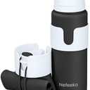 Nefeeko Collapsible Water Bottle, BPA Free 26oz Foldable Water Bottle for Travel Sports, Leak-Proof Spill-Proof Portable Water Bottles with Carabiner, Lightweight