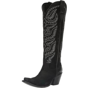 Ariat womens Laramie Stretchfit Western Boot (11, Distressed Black Suede)