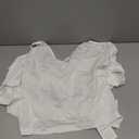 LilyCoco Women Off The Shoulder Tops Backless Top Batwing Going Out Cropped T Shirt (White, S)