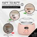 KOTAMU Wax Kit Pink Digital Hair Removal Waxing Kit for Women & Men Hot Wax Warmer Pot for Face, Eyebrow, Body, Brazilian, Bikini, Sensitive Skin Waxing Machine with 25 Accessories for Home Salon