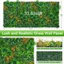 Grass Wall Panels Roll, 40"x120"(33.33 SQFT) Artificial Grass Backdrop Wall with Tropical Leaves, UV-Anti Faux Greenery Plant Boxwood Panels for Outdoor Green Wall Decor