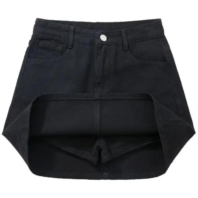 Women's Short Denim Skirt Women's Lined Denim Skirt, Size: M