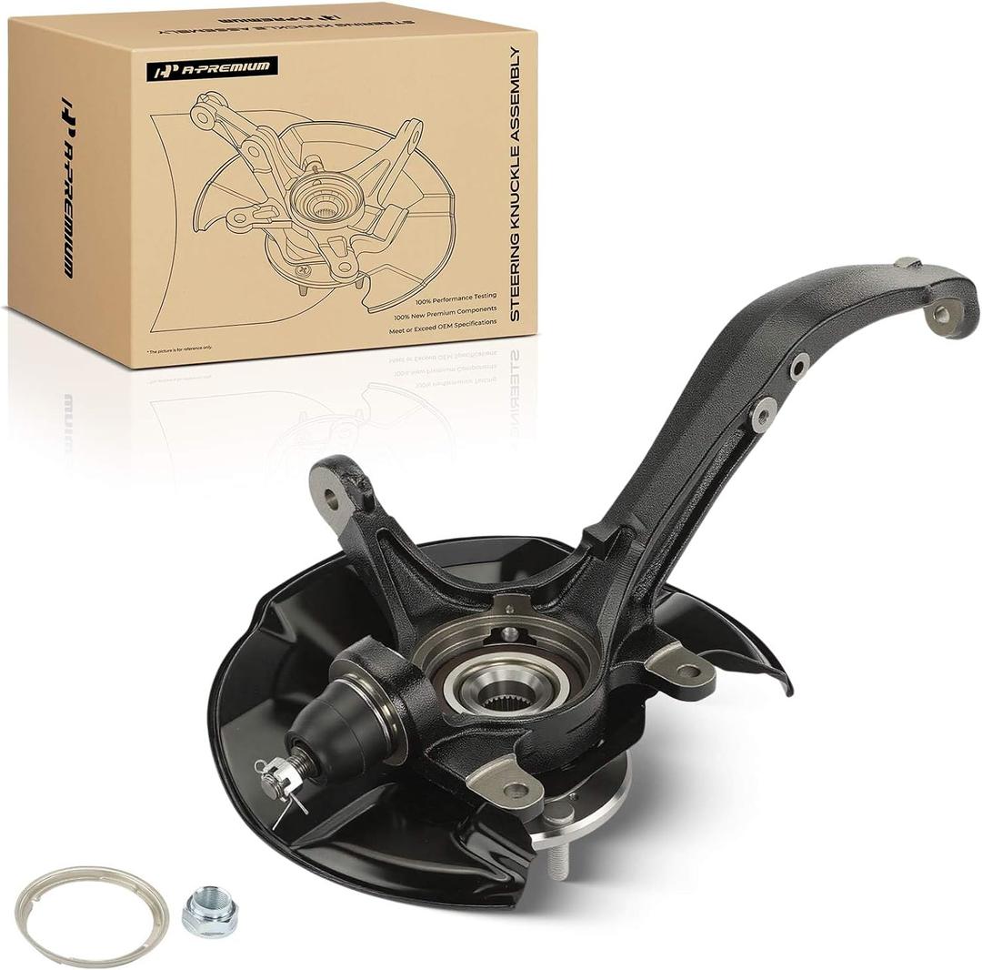 A-Premium Front Left Steering Knuckle & Wheel Bearing Hub Assembly Compatible with Honda Accord 2008-2012 & Acura TSX 2009-2014, Driver Side, Replaces 44300TA0A62, 44600TA0A00