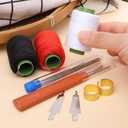 2 x 37PCS Sewing Tool Set,Needles Thread Hand Repair Tools,Complete Needle and Thread Kit for Hand Sewing,Portable DIY Sewing Tool Set for Beginners and Professional Crafters