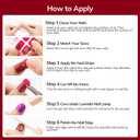 2 x Lavinda Semi Cured Gel Nail Strips - 20 Pcs Christmas Gel Nail Stickers with Santa, Xmas Tree, Candy Cane, Stars & Bow tie, Long-Lasting, Easy to Apply for Holiday Home Nails DIY | Candy Star Wishes