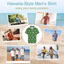Mens St. Patrick's Day Shirt Irish Shamrock Casual Short Sleeve Button Down Hawaiian Shirts (Green, XXL)