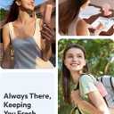 Aecooly Slim Handheld Fan, Mini Thin Portable Fan, Small Rechargeable Pocket [24H Max Cooling Time], Battery Powered Foldable Personal for Travel, Summer, Gifts for Women, Girls -Pink