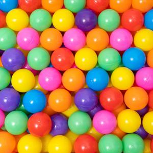 Ball Pit Balls for Kids, 500 pcs 2.15 Inches Small Size Thicken Soft Plastic Crush Proof Ball Pit Balls BPA Phthalate Free Baby Toddler Toy Ball with 7 Color Rainbow Colors (500pcs, Rainbow-7 Colors)