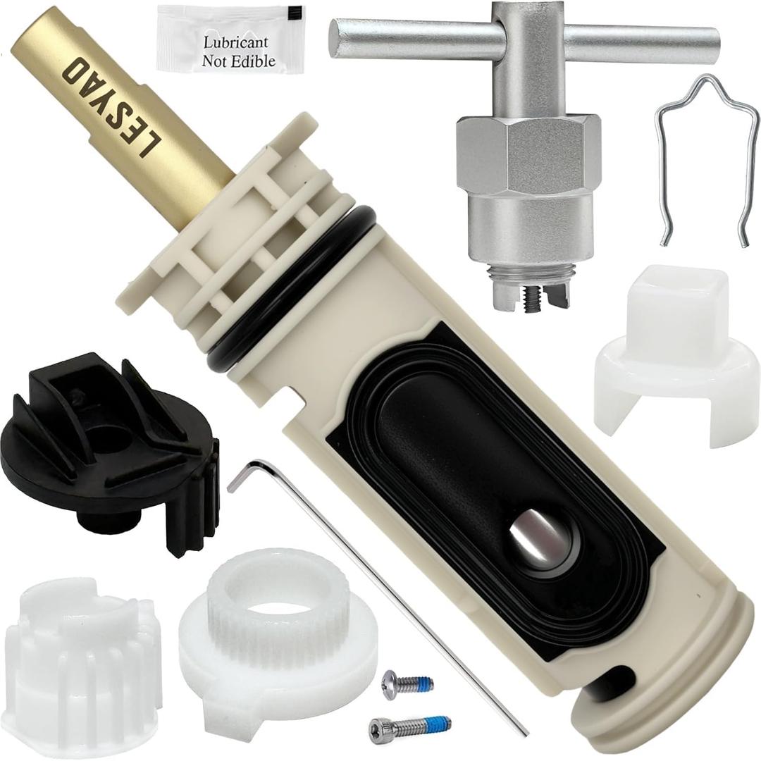 1222 Cartridge Kit Fit for Moen, Shower Cartridge Replacement with Removal Tool 104421 and Handle Adapter 116653, Fit for Moen Posi Temp Single Handle Tub/Shower Faucets Plumbing, Leak-Proof